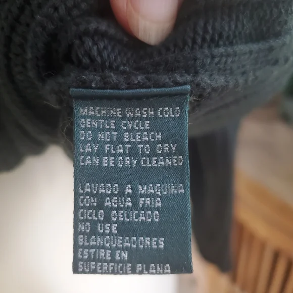 Cute army green cotton knit Lauren Ralph Lauren Button Up Turtle neck sweater M - Picture 7 of 13